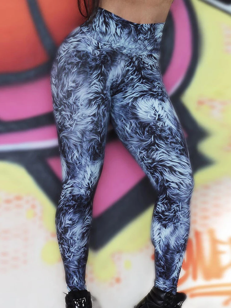 Push Up Sport Leggins Yoga Tights Workout Pants Fitness Leggings Women Print Ladies High Waist Casual Gym Wear Large Size