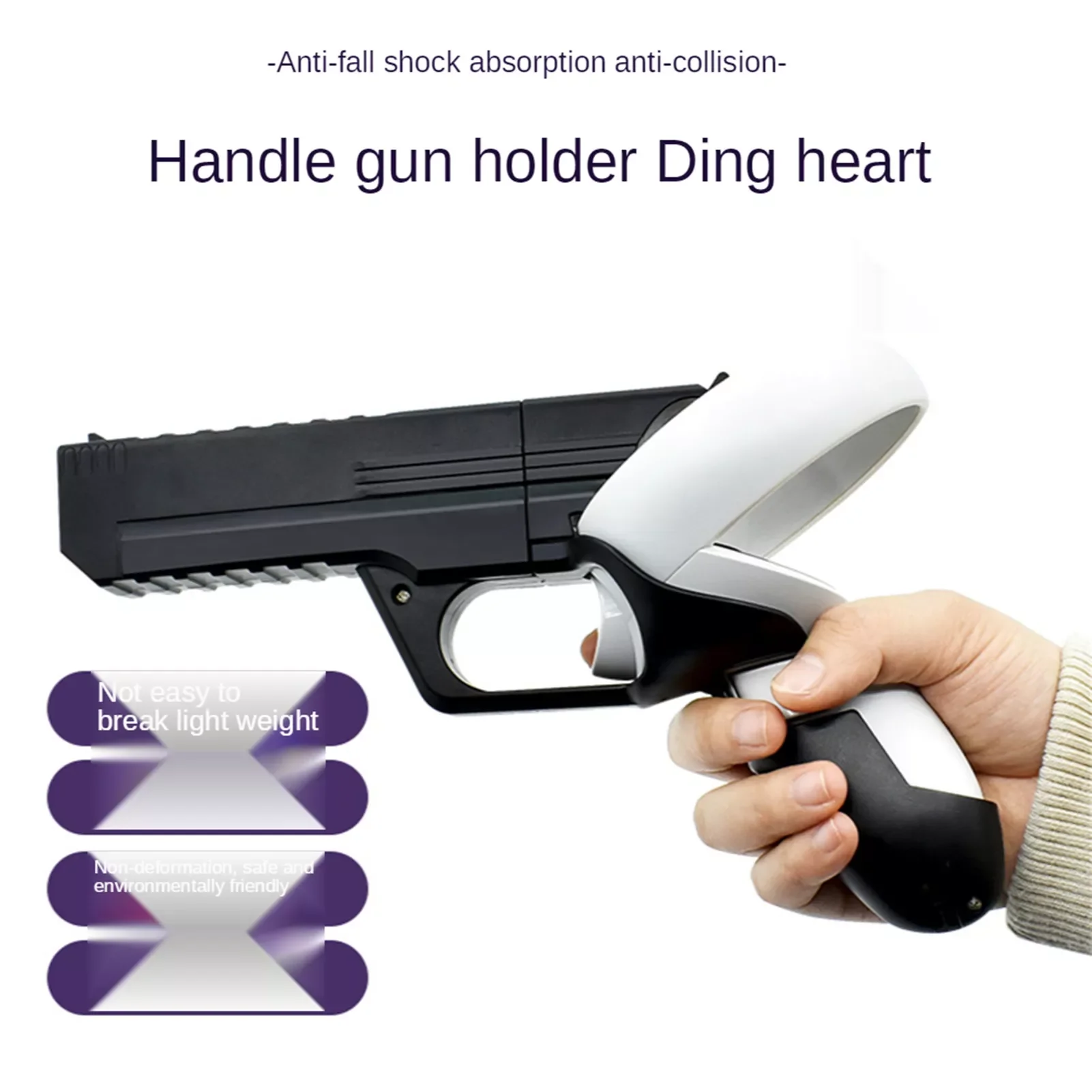 

NEW2023 For Oculus Quest 2 VR 1 Set VR Controller Handle Sturdy Shooting Handle Holder Game Accessory