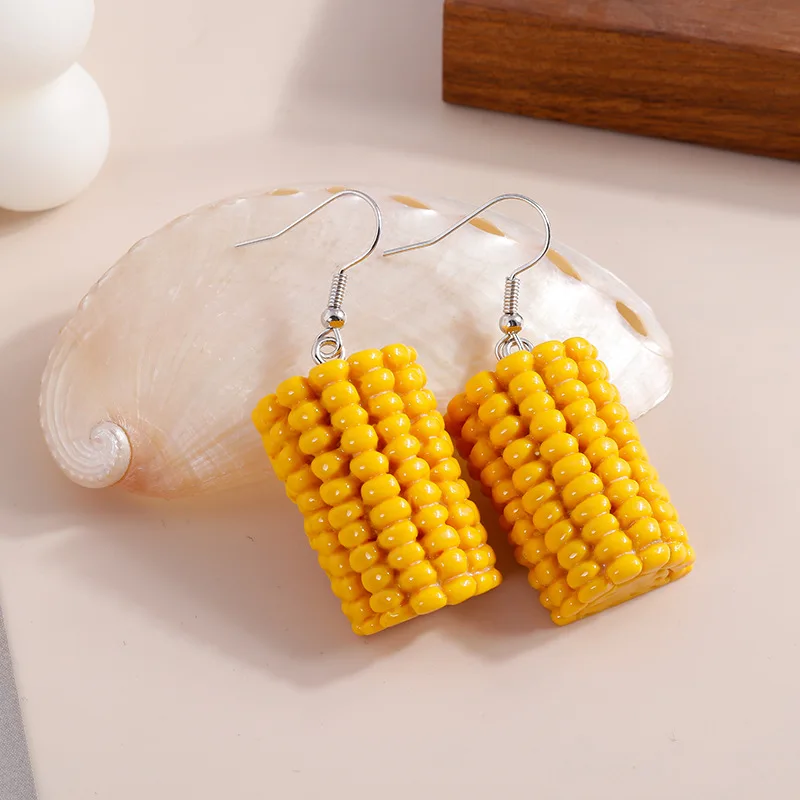 

Fun Simulation Corn Earrings Handmade Fashion Girl Women DIY Jewelry Accessories Pendant Gift