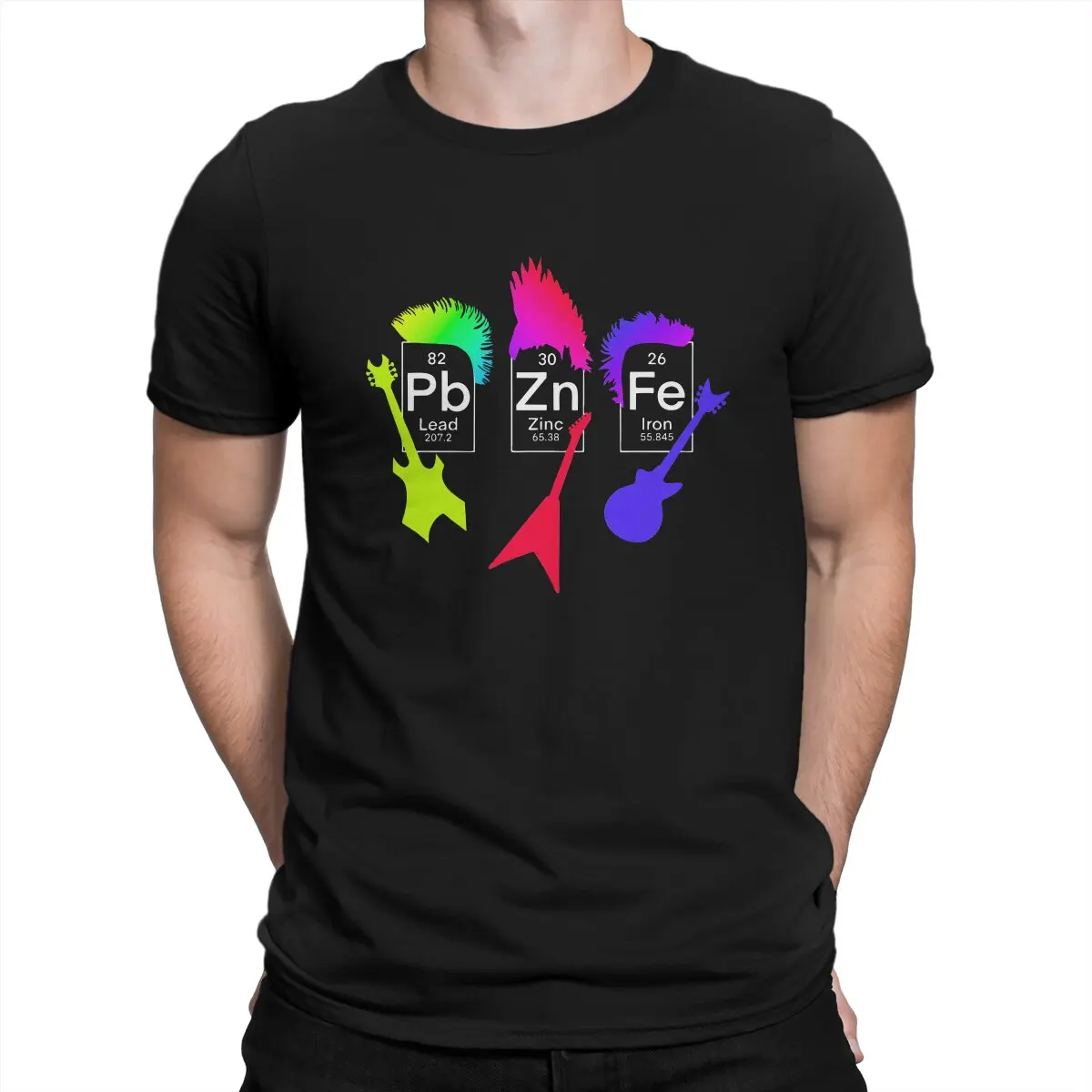 

Science Periodic Table Geek T-Shirt for Men The Heavy Metals Chemistry Amazing Cotton Tees Round Neck Short Sleeve T Shirt