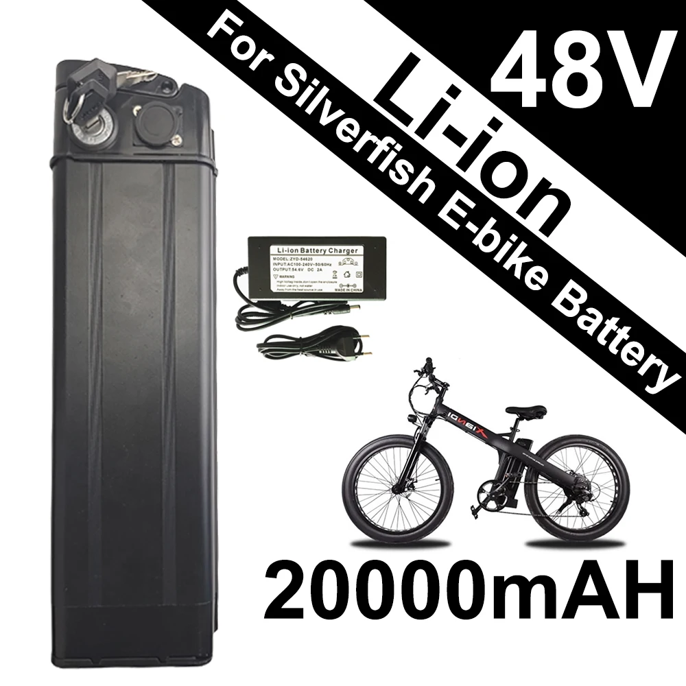 Литий-ионный аккумулятор для Silver Fish 48 В 20 Ач E20 R8 Janobike bike 250 Вт-1500 Вт