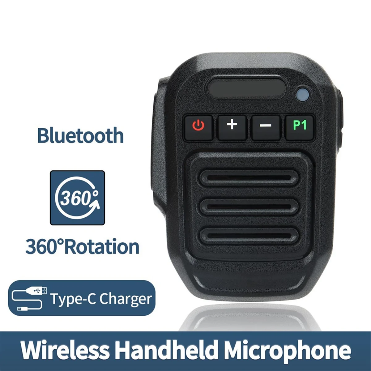 Беспроводной Bluetooth-микрофон ручной динамик микрофон Type-C для Baofeng UV-5R 5RH Quansheng UV-K5 K6