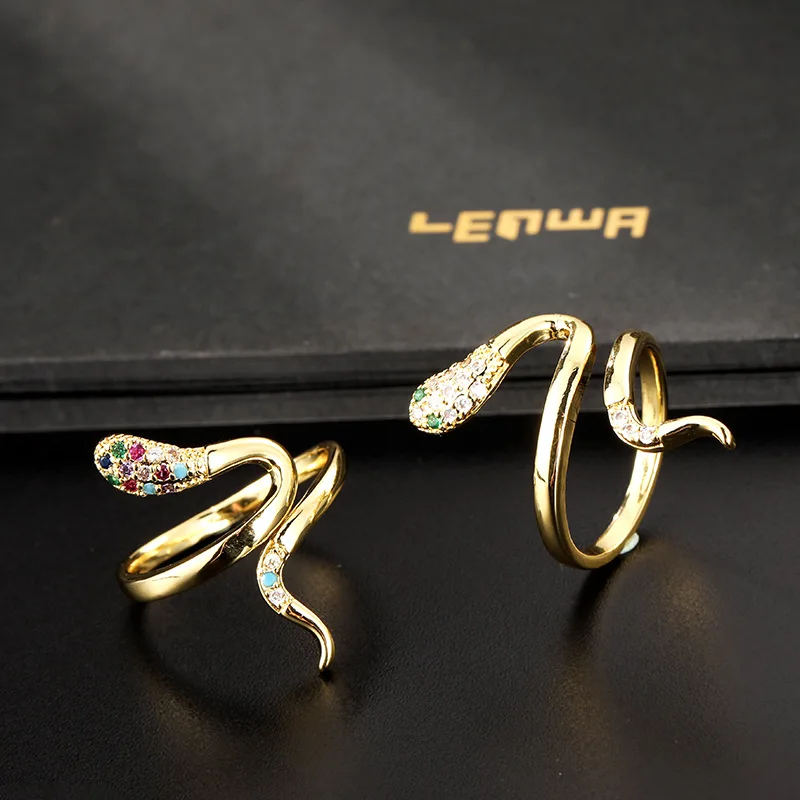 

Bohemian Style 18K Gold Snake Ring Opening Adjustable Finger Ring Ladies Ring New in Rings for Teens Stainless Steel Rings Women