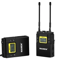 mamen wmic 01 little bee wireless lavalier microphone live interview camera microphone one for two
