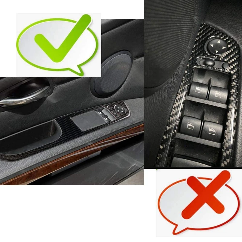 Наклейки на кнопку переключателя подъема окна передней двери для BMW E92 E93 3 серии