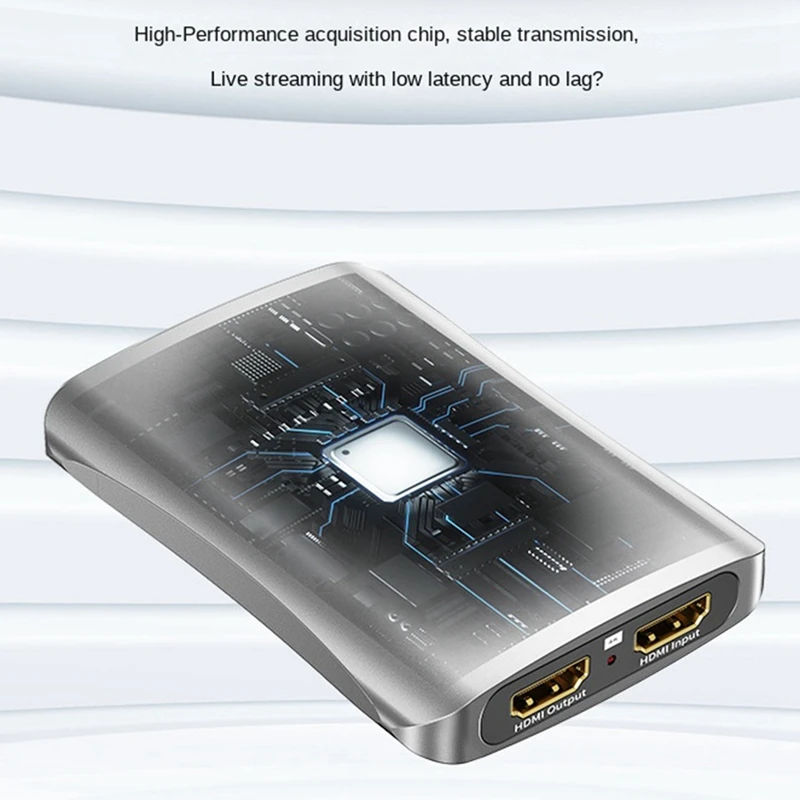 1 компл. 1080P 4K-совместимая карта видеозахвата USB 3 01080 P 60FPS HD серебристая