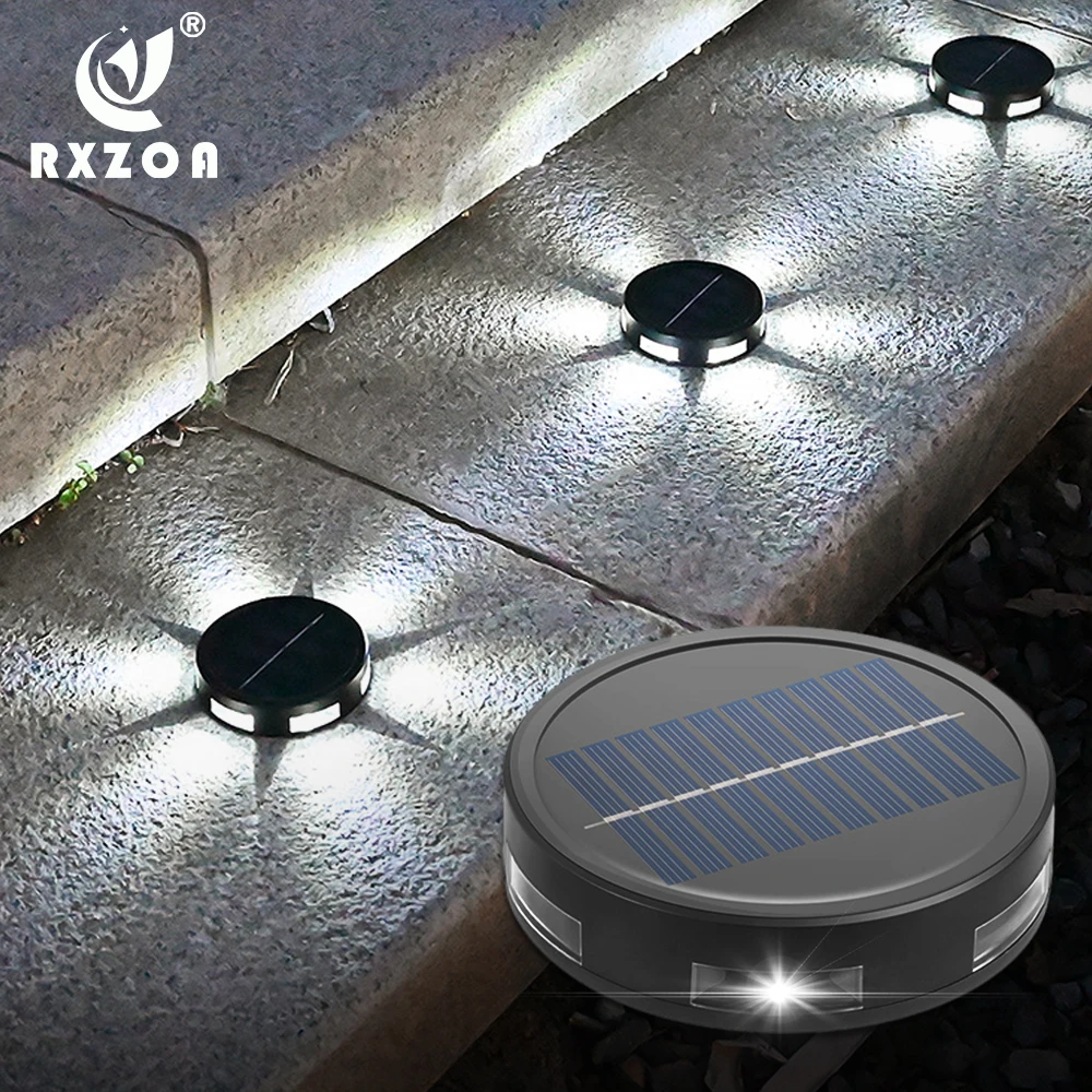 

Outdoor Solar Powered Ground Light Waterproof Garden Path Deck Lights Garden Driveway Wall Lights Lawn Landscape Decorative