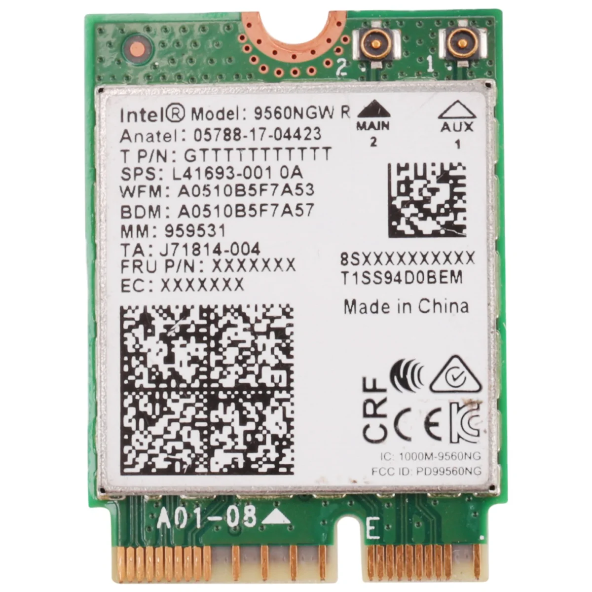 1730 Мбит/с для двухдиапазонного беспроводного настольного компьютера Intel AC 9560