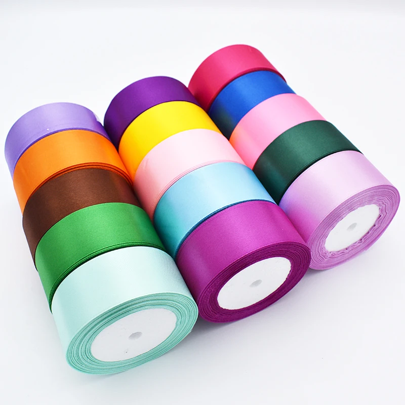 

25Yards/Roll Grosgrain Satin Ribbons for Wedding Christmas Party Decorations DIY Bow Craft Ribbons Card Gifts Wrapping Supplies