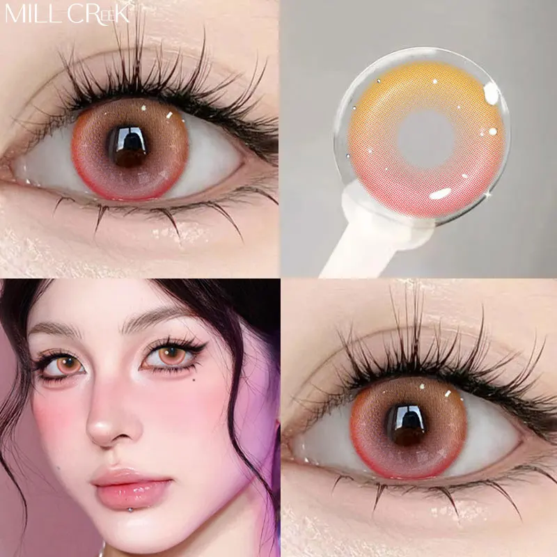 MILL CREEK Годные контактные линзы 1 пара синих линз Косплей Цветные контакты Красные
