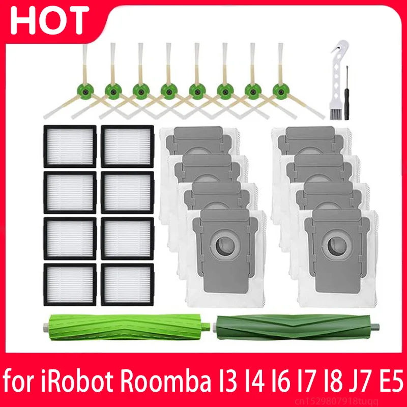 

Для iRobot Roomba I7 I7+ I3 I3+ I4 I4+ I6 I6+ I8 I8+ J7 J7+ E5 E6 E7 Фильтр Основная щетка Швабра Ткань Мешок для пыли Кронштейн Пылесос