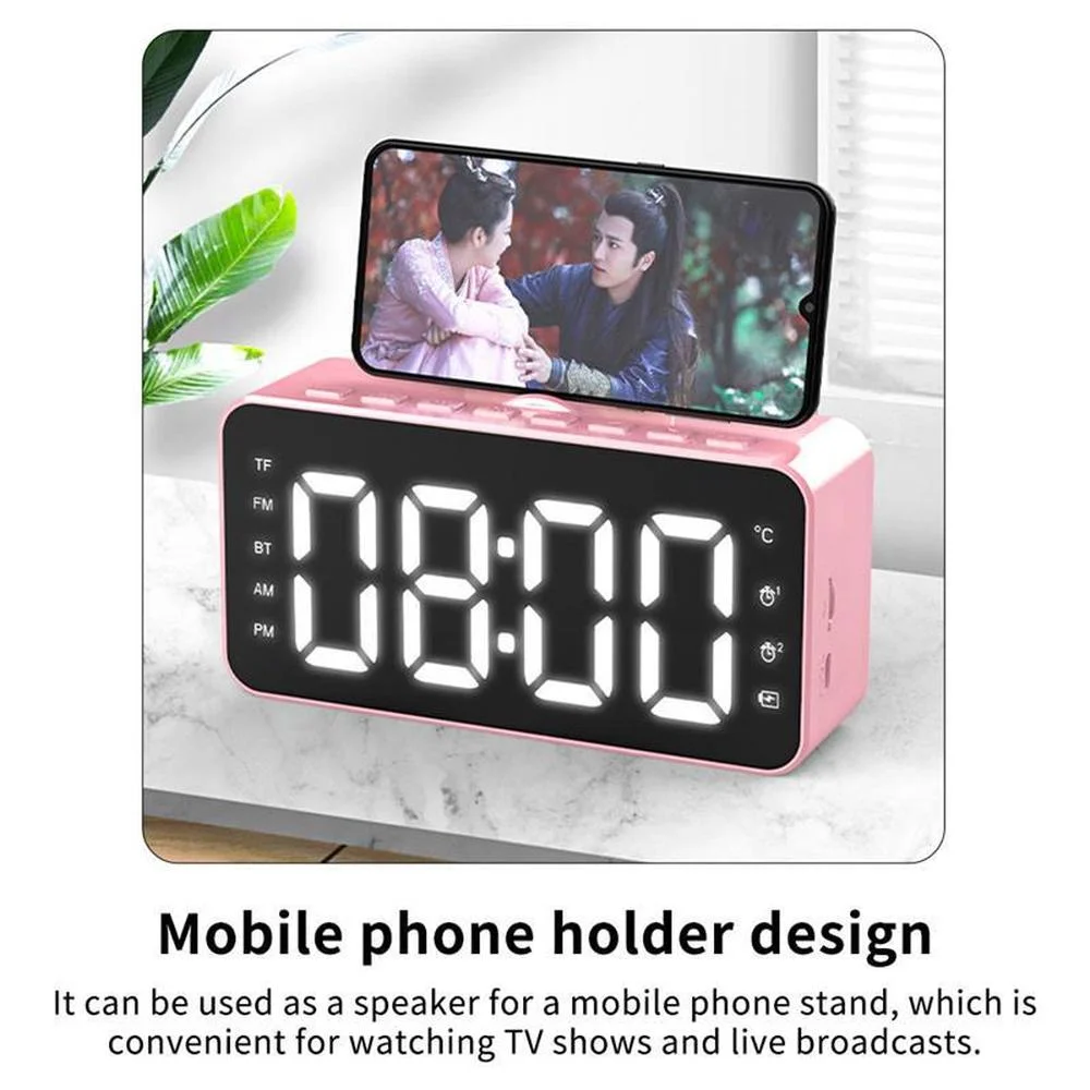 Multi Function Portable Fm Radio Music Alarm Clock Speaker