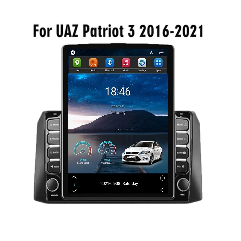 Мультимедийный плеер для UAZ Patriot 3 2016-2023-2050 автомобильный радиоприемник в стиле Tesla