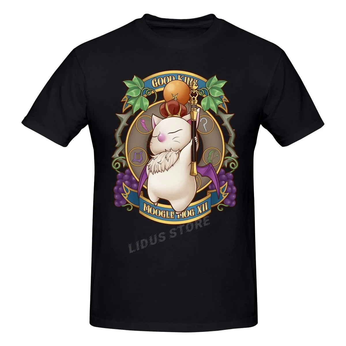 

Moogle King Final Fantasy Video Game T shirt Harajuku Streetwear 100% Cotton Graphics Tshirt Brands Tee Tops