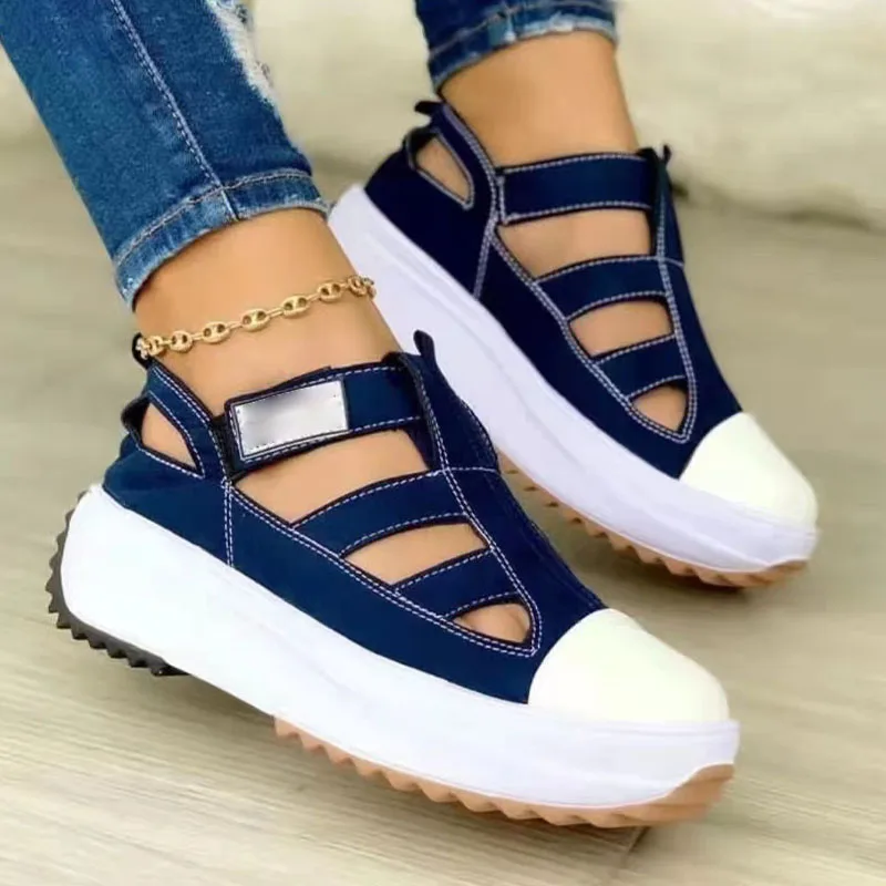 

2022 Autumn New Summer Women Sport Sandals Rome Shoes Flats Platform Causal Shoes Beach Running Women Shoes Canvas Mujer Zapatos