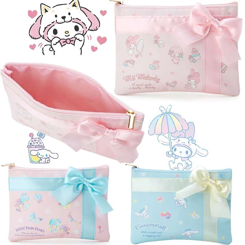 

Sanrio My Melody Cosmetic Bag Anime Cinnamoroll Cartoon Littletwinstars Beauty Mobile Phone Storage Handbag Coin Purse Toy Girls