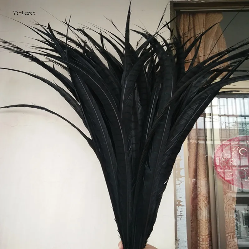 10pcs 36-40inch/90-100cm natural Lady Amherst Pheasant Feather black pheasant feathers for carnival party costumes decoration