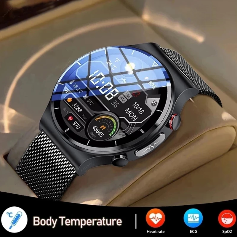 

For Samsung Xiaomi Huawei Smart Watch Men ECG+PPG Blood Pressure Heart Rate Watches IP68 Waterproof Fitness Tracker Smartwatch