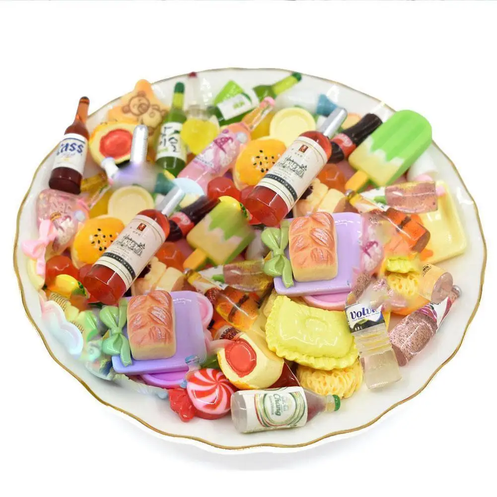 

5pcs Surprise Blind Box Miniature Simulation Food Model Toys Kids Pretend Dollhouse Accessories Kitchen W5p2