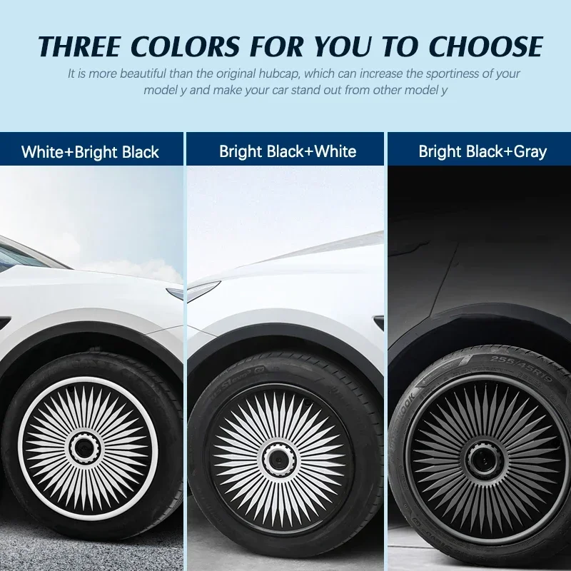 4 шт. крышка ступицы для Tesla Model Y 19-дюймовая автомобильные сменные колпаки полная