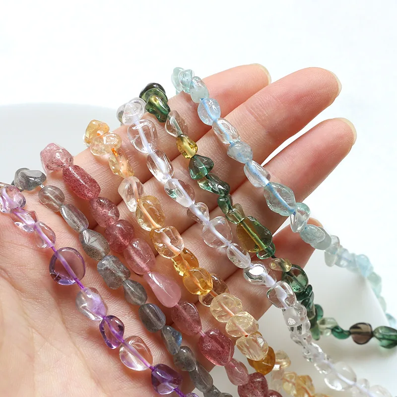 

6-8mm Natural Irregular Colorful Crystal agate Stone Beads Loose Spacer Beads For Jewelry Making DIY Bracelet Necklace 15"Strand