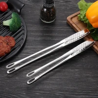 1pcs 304 stainless steel food tongs long handle non slip barbecue clip thickened steak clip kitchen cooking tools accessories