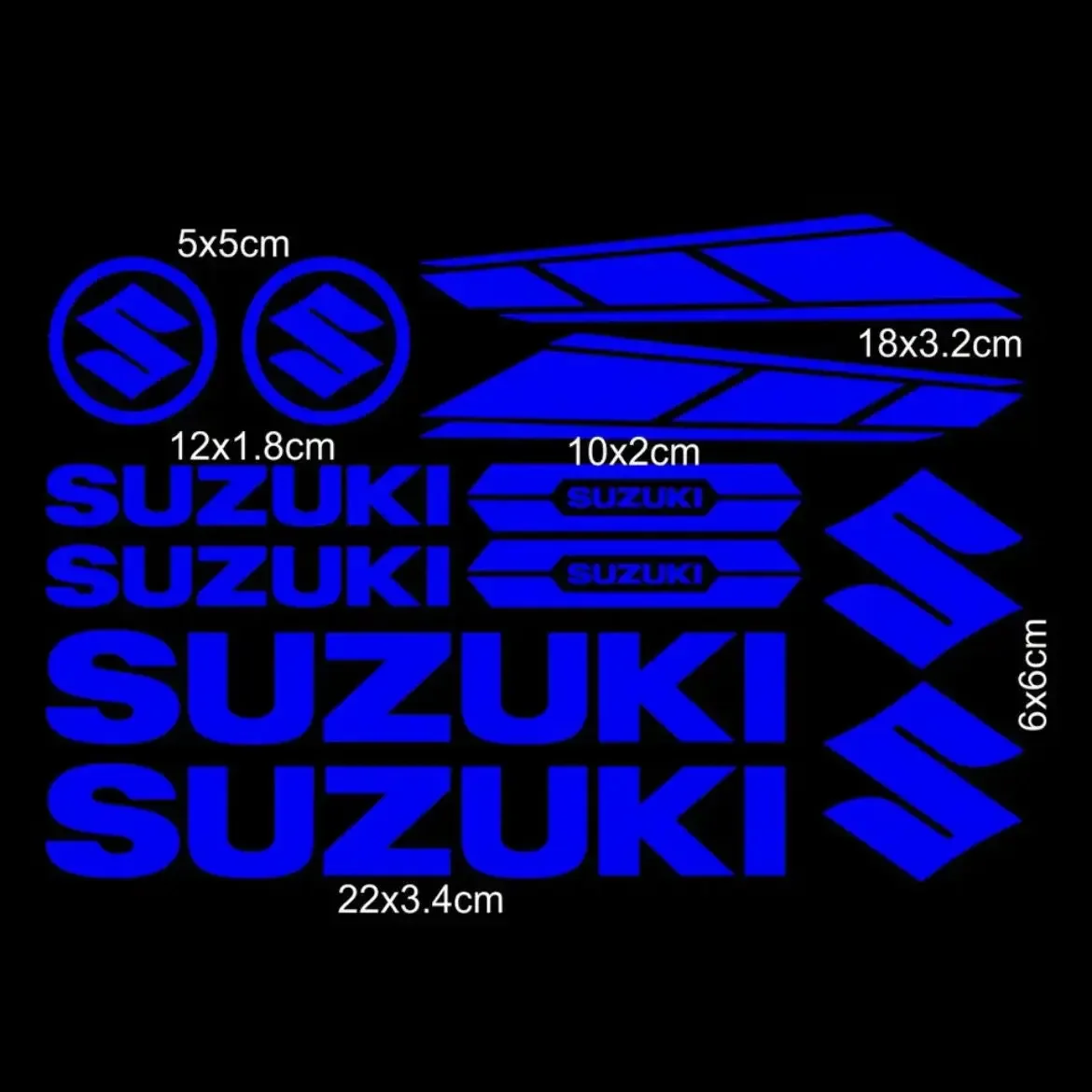 Набор Виниловых Наклеек Для Мотоцикла Suzuki Водостойкая Светоотражающая Наклейка