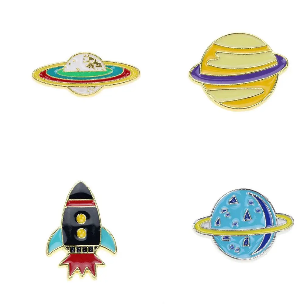 

Clothing accessories Astronaut Lover Jewelry Rocket Stras Moon Space Brooches Badges Gift Lapel Pin Planet Enamel Pins