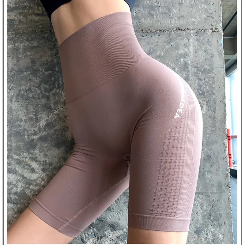 Шорты женские бесшовные с высокой талией для занятий йогой |