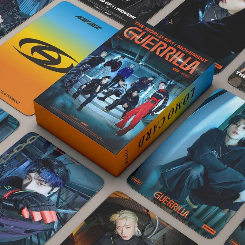 

55PCS/Set Kpop ATEEZ Lomo Cards WORLD EP.1: MOVEMENT New Album Postcards Photocard Photo Print Card Set Fans Collection Gift
