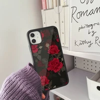 rose beautiful fashion phone case silicone pctpu for samsung s7 s8 s9 s10 s20 s30 edge plus note 5 7 8 9 10 20 pro trendy cover