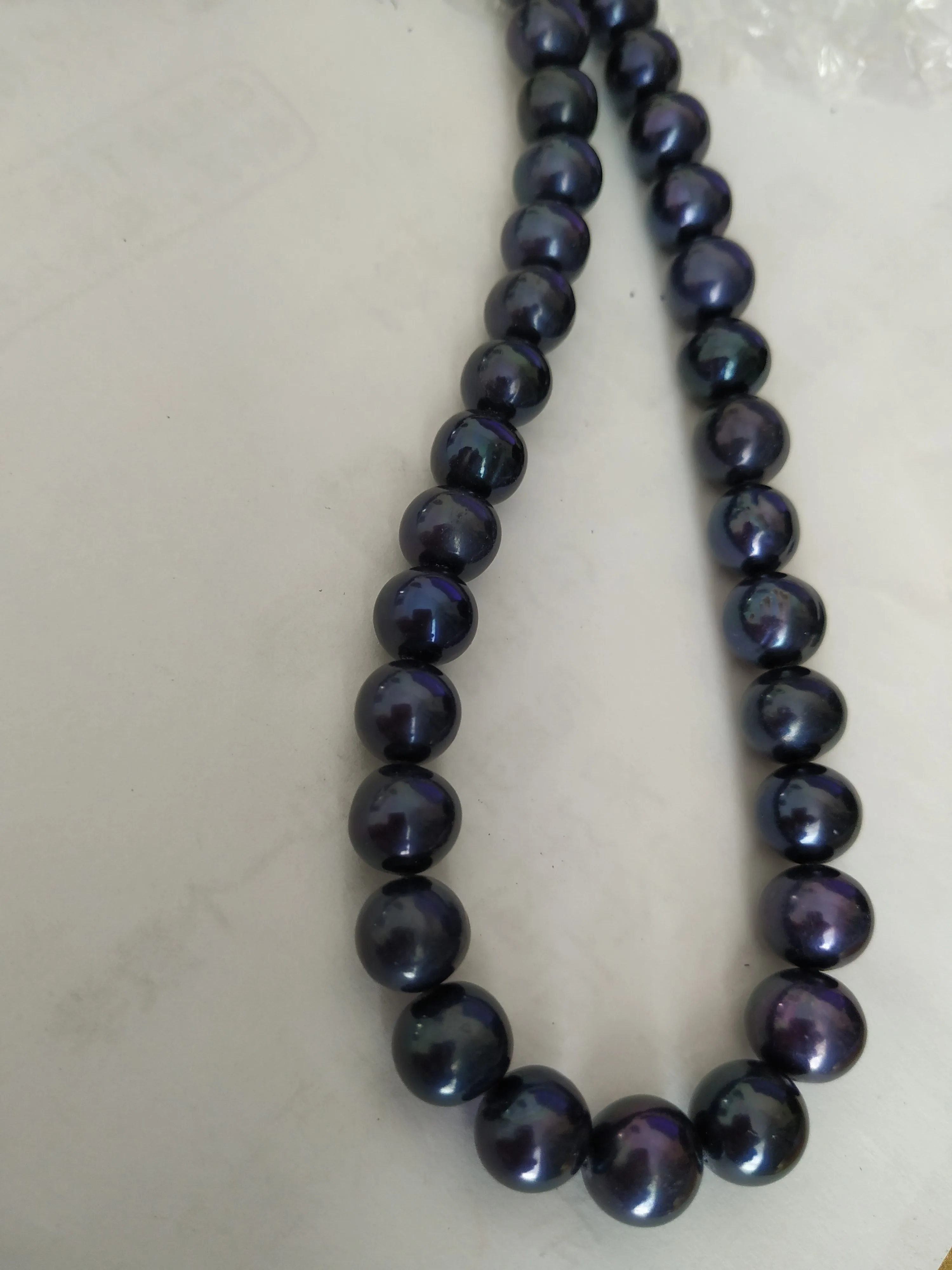 Ожерелье из натурального черного жемчуга культивированное колье с застежкой