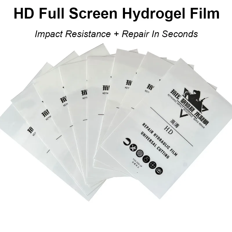 

50PCS HD Flexible Hydraulic Film Impact Resistance Quick Repair for iPhoneX-8 11 12 13Pro Max Protective Screen Protector Cover