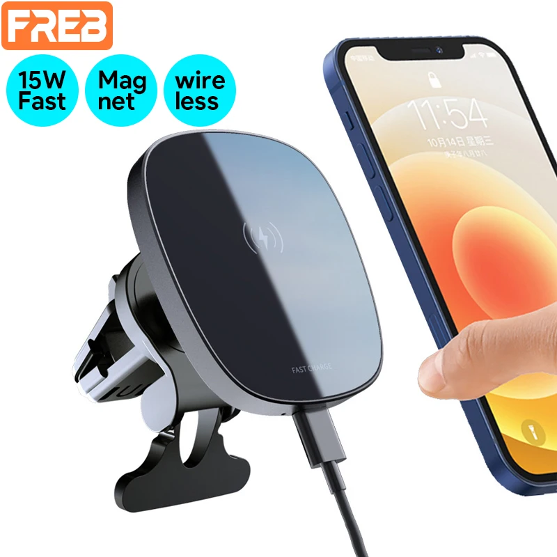 

Magnetic Car Holder Wireless Charger Qi 15w Fast Speed Charging Air Vent Mount Bracket Phone Adapter For Iphone 13 12 Pro Max