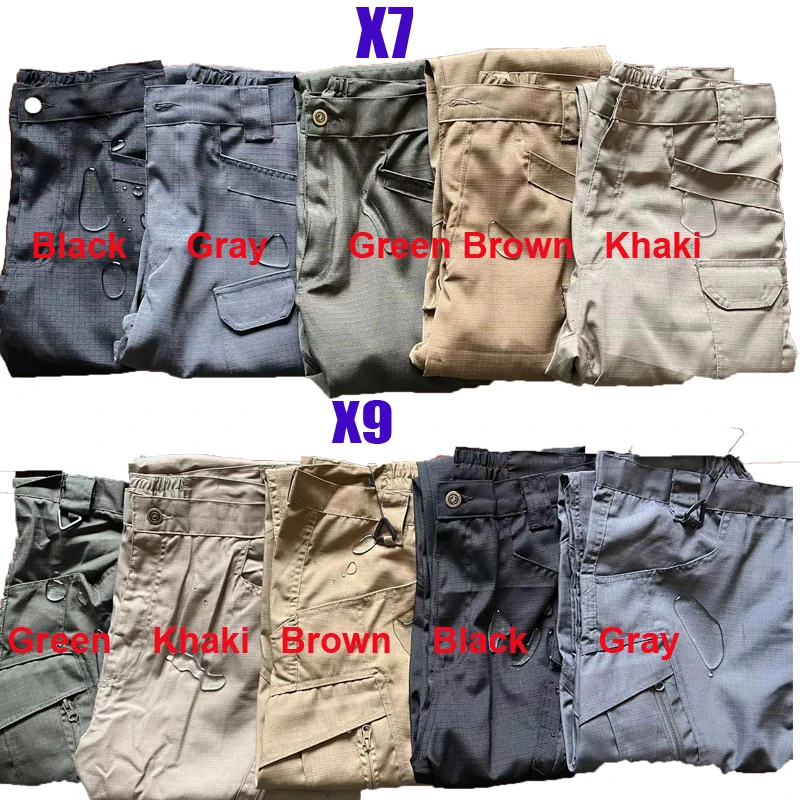 Men Tactical Climbing Cycling Sport Spring Fall Autumn Camping Hiking Fishing Army Military Trousers Waterproof Combat Pants 6XL images - 6