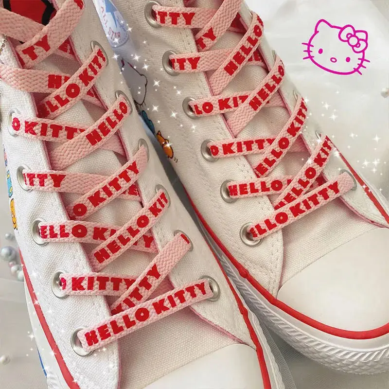 

Hello Kitty Adapted to 1970S Air Force No. 1 AF1 Trendy Printed Shoelaces Cute Girl Versatile Pink Shoelaces