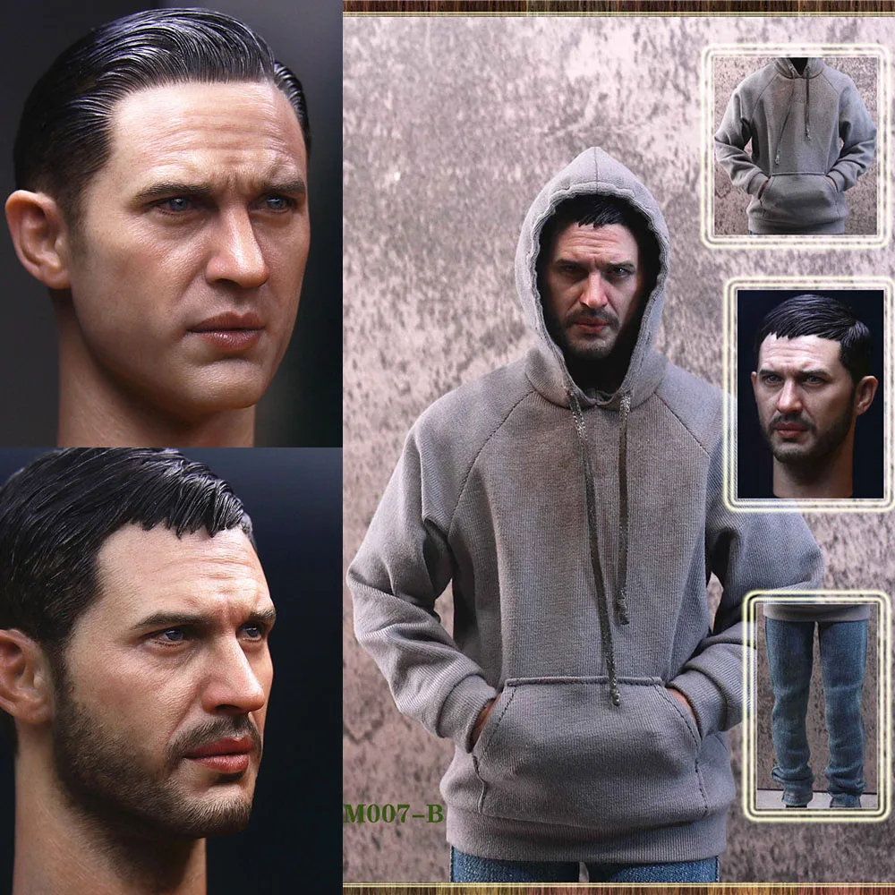 

TM006/TM007 1/6 Collectible Male Actor Tough Guy Tom Hardy Head Sculpture Beard Edition Clothes Accessory for 12 inches Body