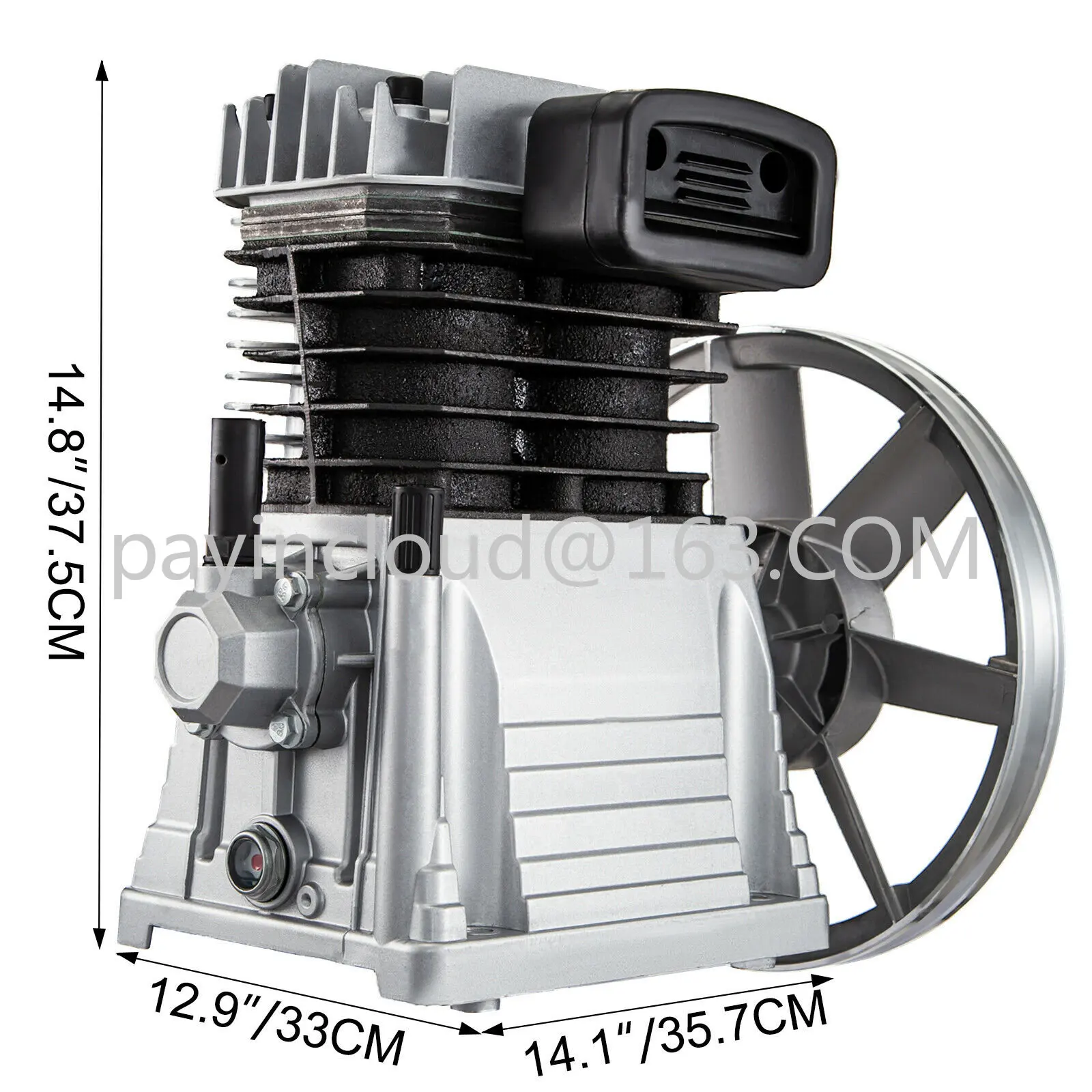 Heads Piston Twin Cylinder Single Stage 2.2kw 375 L/min 12cfm 11 Bar 159.5psi 1300rpm For Chemical Textile