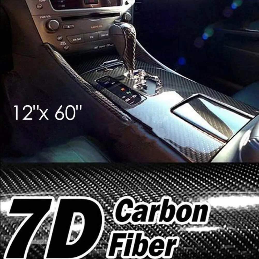 

Аксессуары практичная 7D Автомобильная виниловая пленка из углеродного волокна Черная автомобильная пленка Гибкая для автомобиля