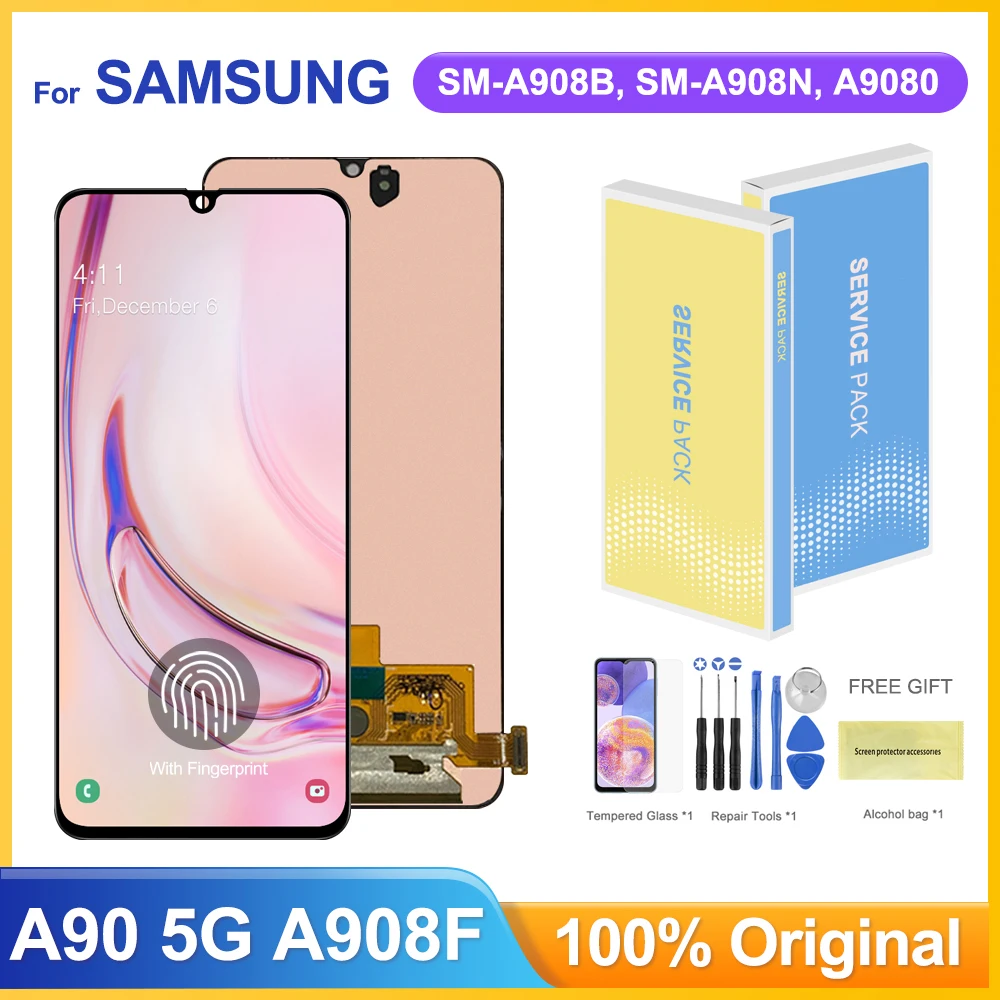 

Дисплей Super AMOLED 6,7 ''для Samsung Galaxy A90, дисплей для Samsung Galaxy a90908, A908B, A9080, ЖК-дисплей, сенсорный экран, дигитайзер, детали