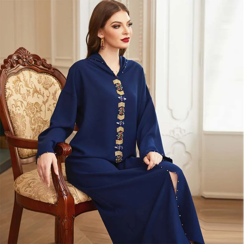 Женский мусульманский кафтан Djellaba, модный марокканский кафтан, абайя, Дубай, абайя, турецкое платье, Халат