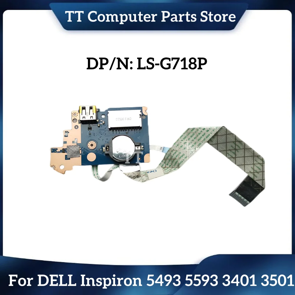 TT New Original For DELL Inspiron 5493 5593 3401 3501 USB SD CMOS Board LS-G718P 053Y9J 05PJRM 53Y9J 5PJRM Fast Ship
