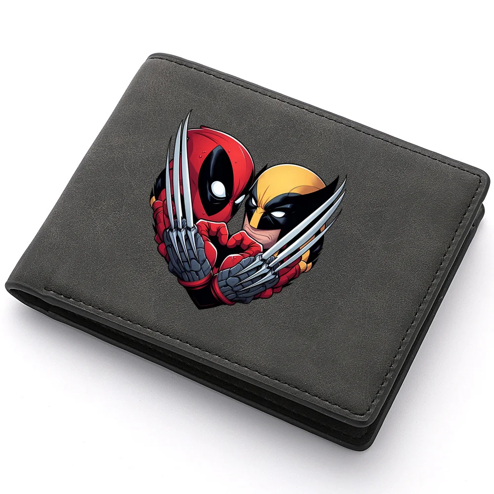 Новинка мужской бумажник Deadpool &amp Wolverine короткий кошелек деловой Повседневный