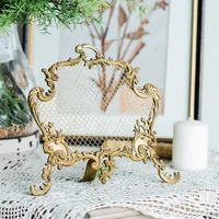 french carved gold necklace jewelry shelf display stand decoration home living room desktop card holder ornament accessories