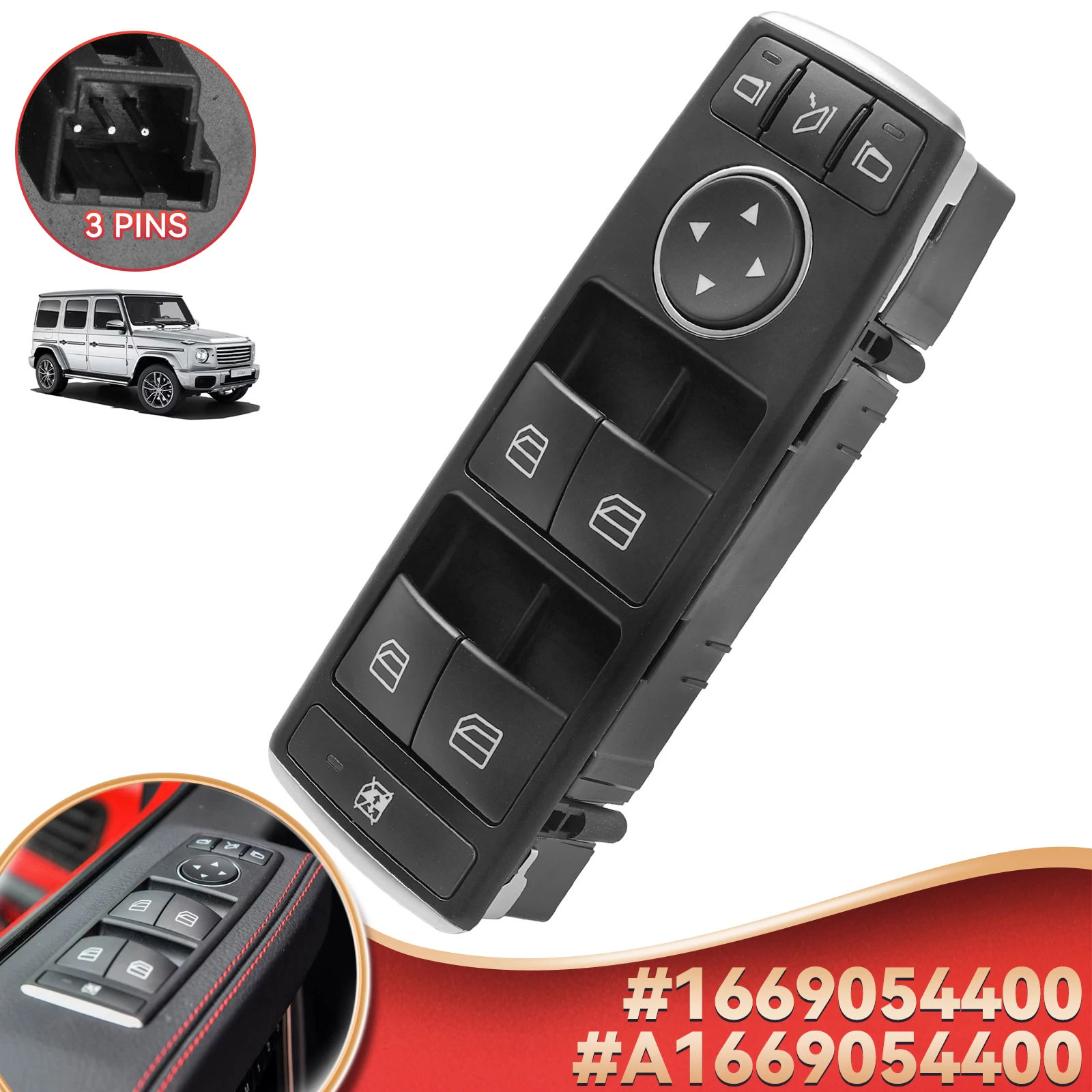 

Для Mercedes X156 X166 C117 C292 W166 W176 W242 W246 W463 Электрический главный переключатель управления стеклоподъемником 1669054400