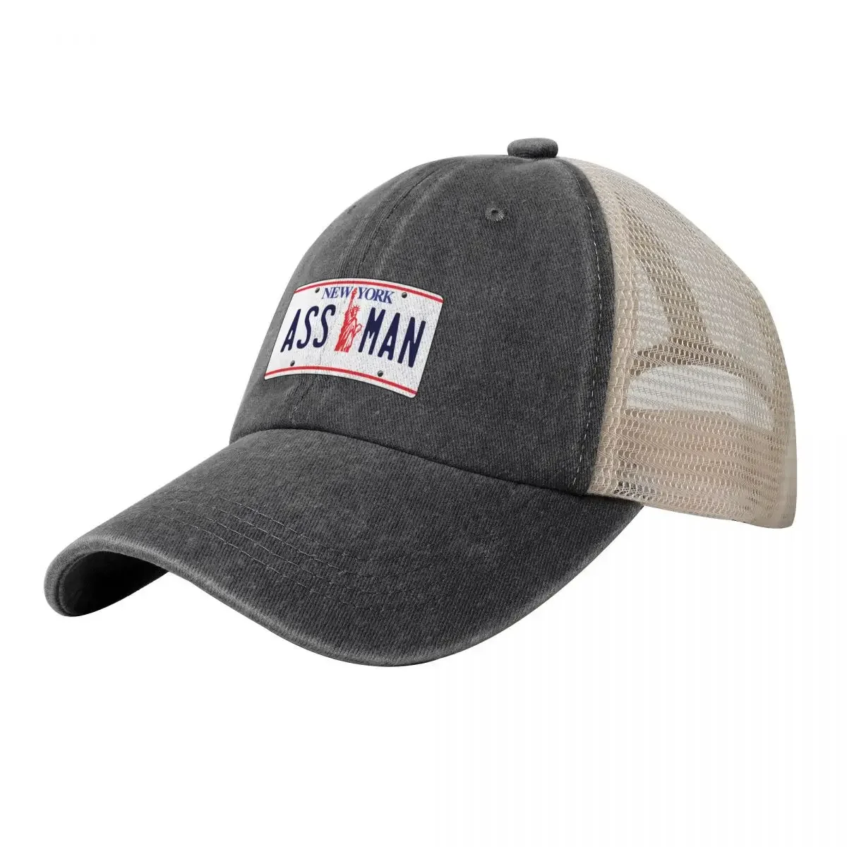 Нью-Йорк ASSMAN ASS MAN Номерный знак Бейсбольная кепка Папа шляпа Рыболовная Wild Ball Hat