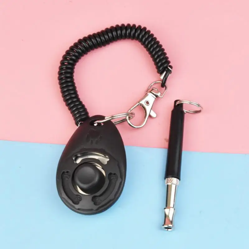 

Dog Whistle Pet Training Clicker Portable Pet Trainer Flute Keychains Dog Interactive Training Tool Pet Supplies Dog Accessories