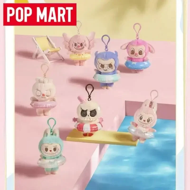 POP MART THE MONSTERS Labubu Party Series: Плюшевый брелок-подвеска «Плавательный круг», милые игрушки-сюрпризы в закрытой упаковке (art.: 3920d996abbab) - 3920d996abbab