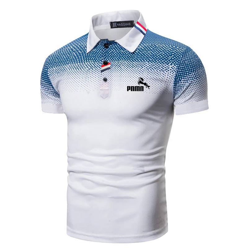 Men Polo Shirt Short Sleeve Print New Clothing Summer Streetwear Casual Fashion tops |