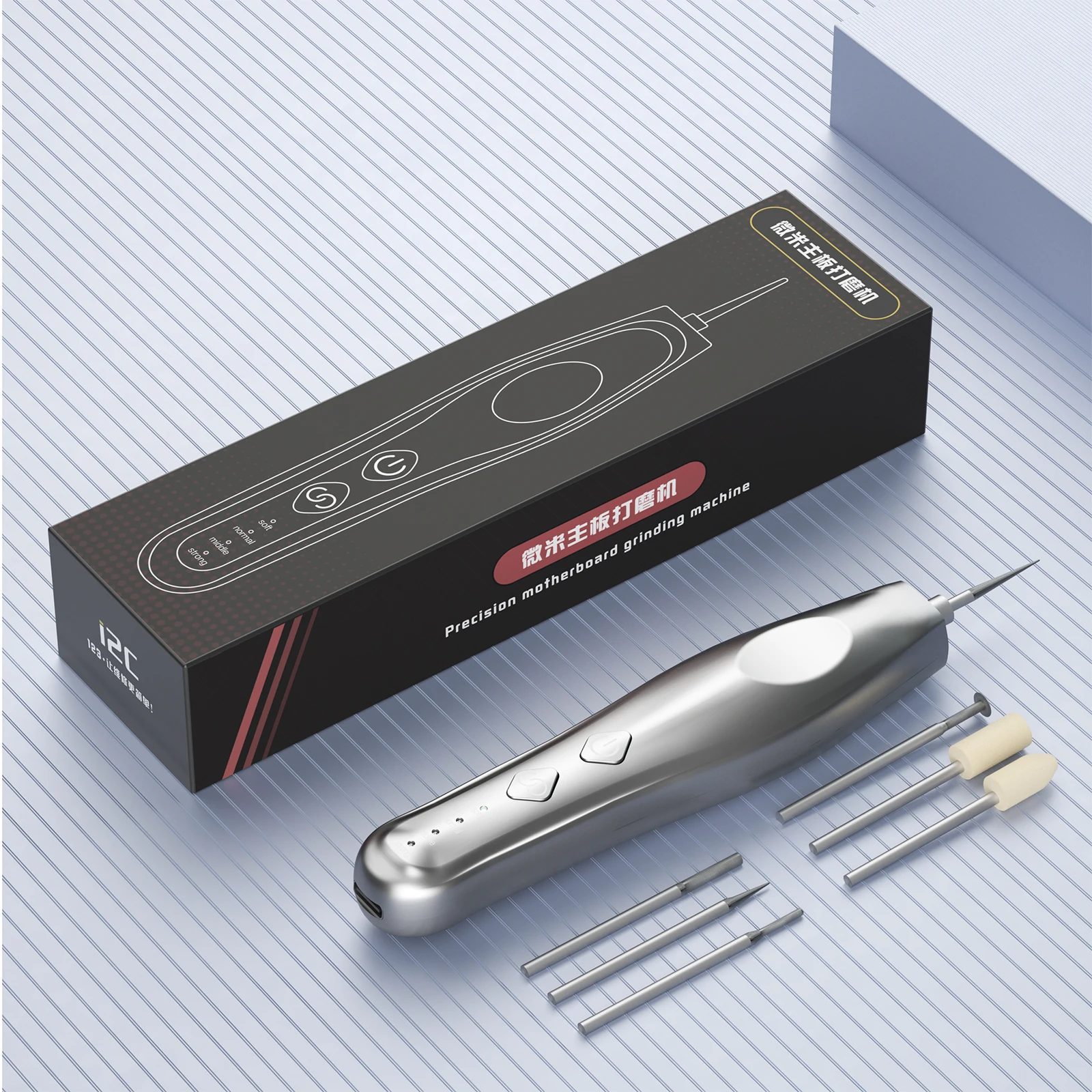 

Умная полировальная машинка для материнской платы i2C Micron 1, type-C зарядка, шлифовальная ручка, 4 переключателя передач, инструменты для полировки, резки и резьбы